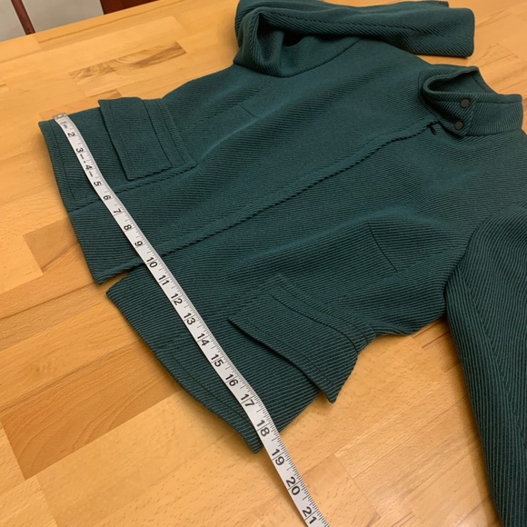 AKRIS green 100% wool zipper jacket size 10 - Picture 12 of 16
